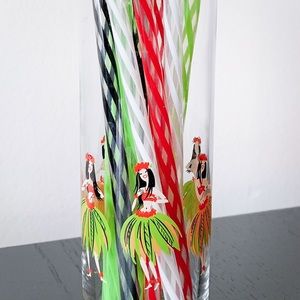 Vintage retro tiki highball glass